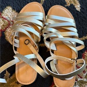 American Eagle Outfitters Gold Strappy Sandals